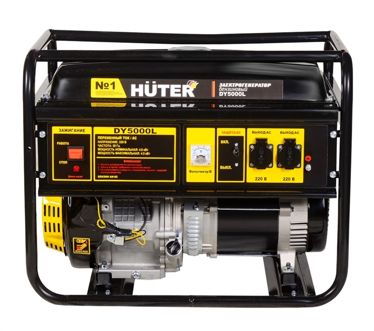 Бензиновый генератор Huter DY5000L - фото